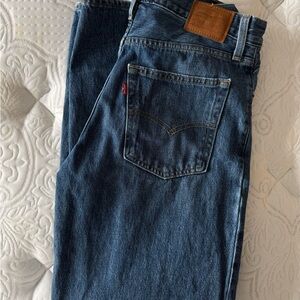 Levi's Dark Blue Baggy Dad Jean